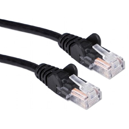 Qvs 150 ft. CAT6 Gigabit Flexible Molded Black Patch Cord CC715-150BK